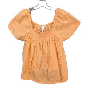 Joyspun Top Women's Puff Sleeve Gauze Lounge Shirt Cotton Size S (4-6) NWOT‎